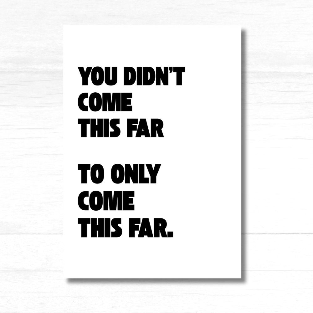 Motivational quote poster wall art print, inspiring home decor with uplifting message by ANEA