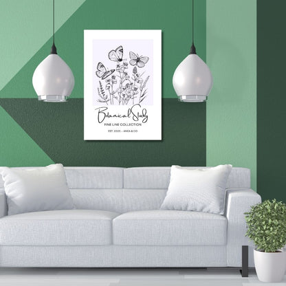 Botanical Study Collection floral poster featuring detailed botanical illustrations by ANEA