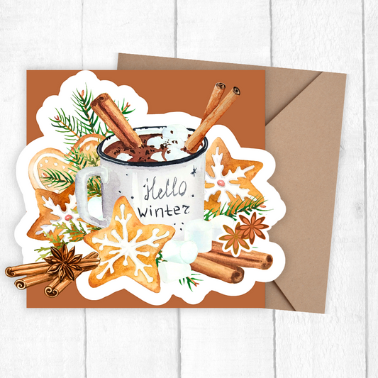 3D CINNAMON CHOCOLATE CHRISTMAS CARD
