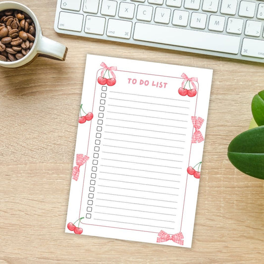 CHERRY TO DO LIST A6 NOTEPAD