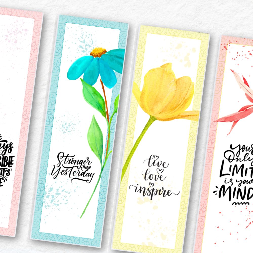 FLOWER QUOTES PRINTABLE BOOKMARKS