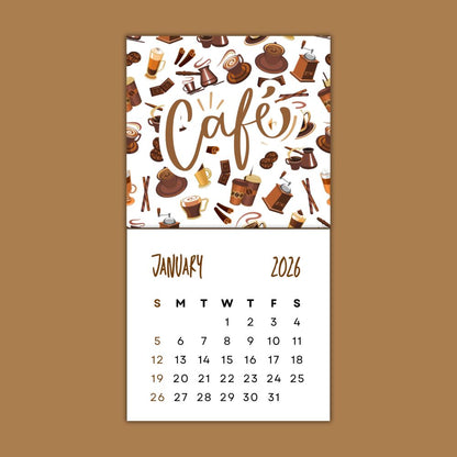 CAFE TEAR-OFF CALENDAR 2026