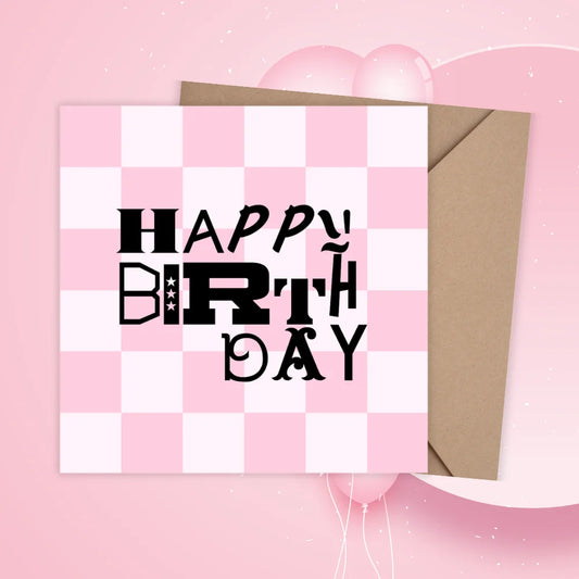 SIMPLE PINK BIRTHDAY CARD