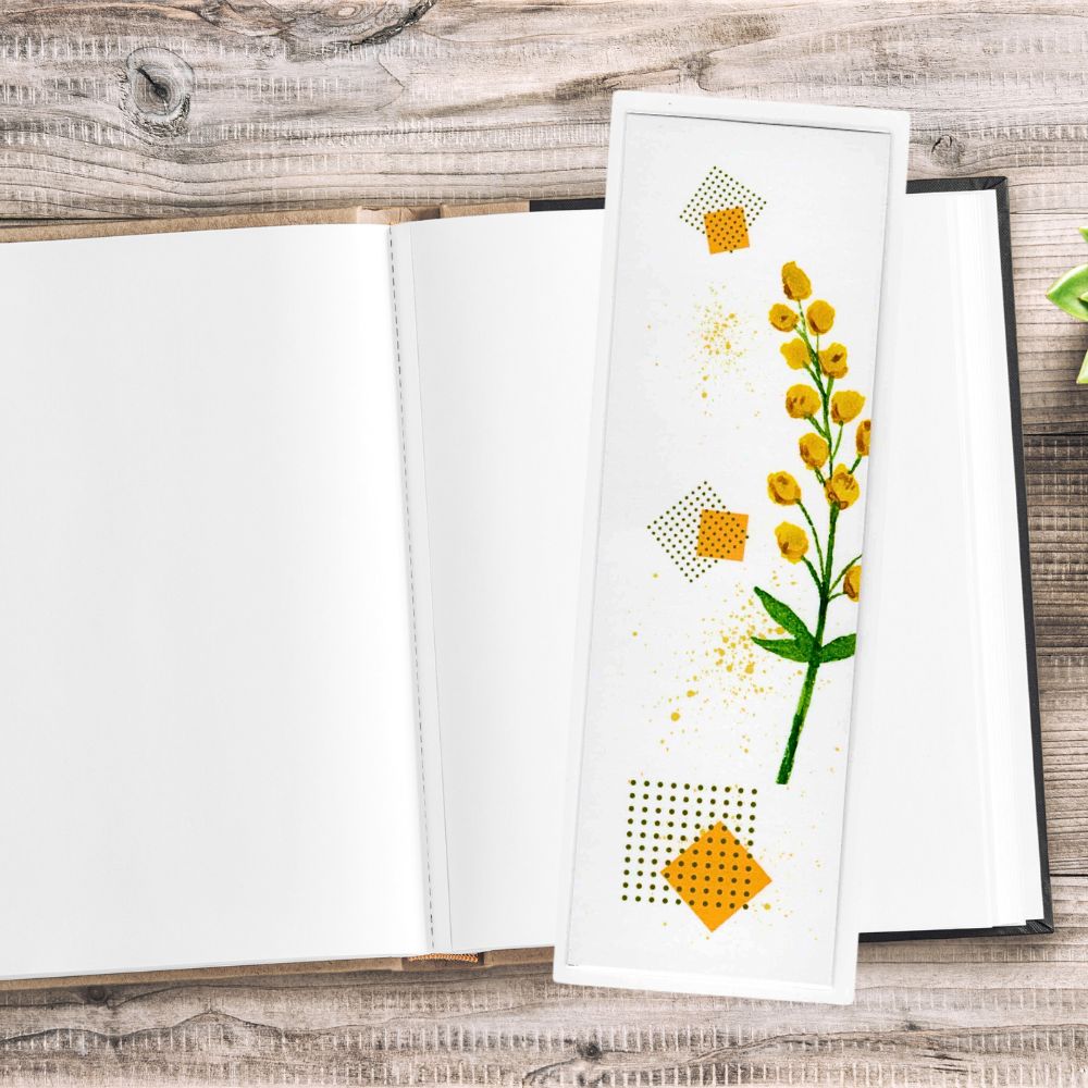 Garden flowers bookmarks set, colorful floral designs perfect for marking pages — ANEA stationery collection.