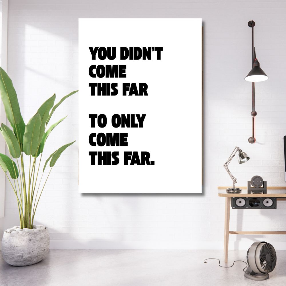 Motivational quote poster wall art print, inspiring home decor with uplifting message by ANEA