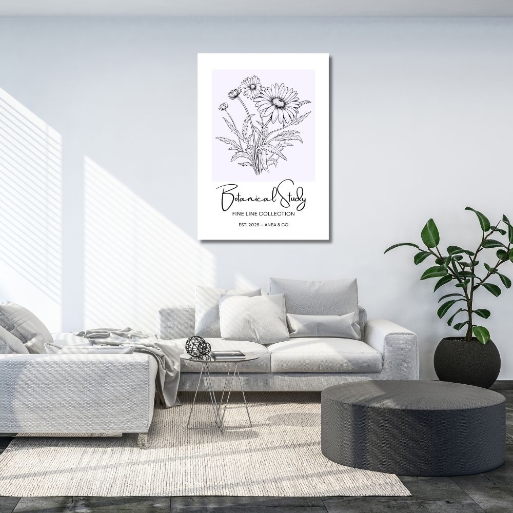 Botanical Study Collection floral poster featuring detailed botanical illustrations by ANEA