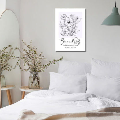 Botanical Study Collection floral poster featuring detailed botanical illustrations by ANEA