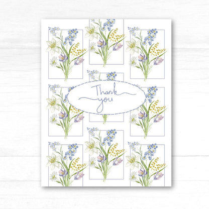 Wild Flowers Thank You Card
