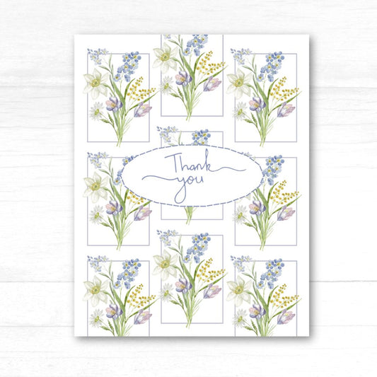 Wild Flowers Thank You Card
