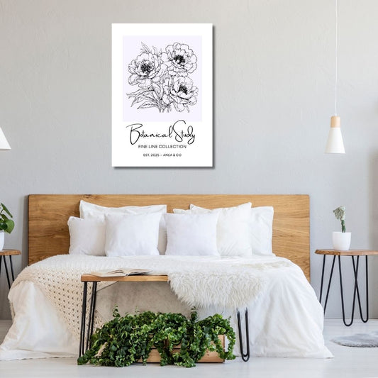 Botanical Study Collection floral poster featuring detailed botanical illustrations by ANEA