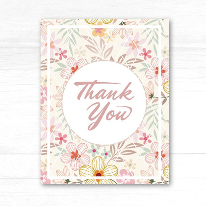 Wild Flowers II Thank You Greeting Card