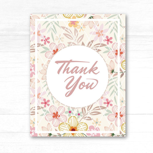 Wild Flowers II Thank You Greeting Card