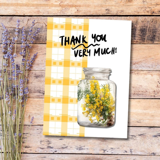 Flowers in the Jar Thank You Card
