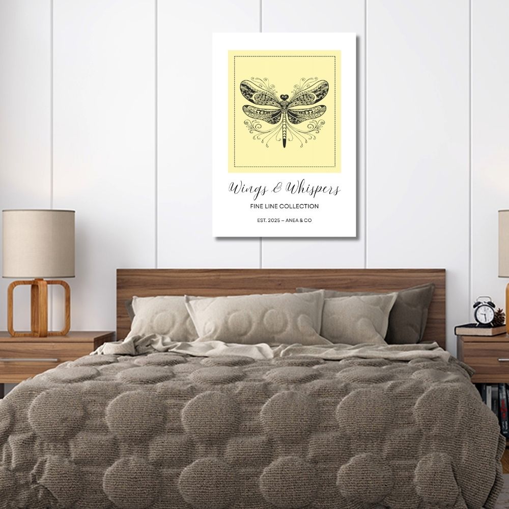 Wings & Whispers Fine Line Collection butterfly poster featuring delicate line art by ANEA
