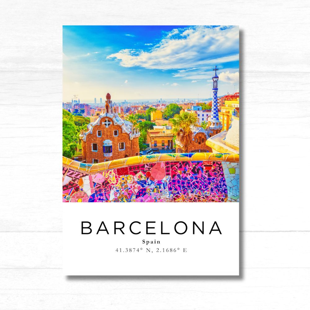 Barcelona Coordinates Poster