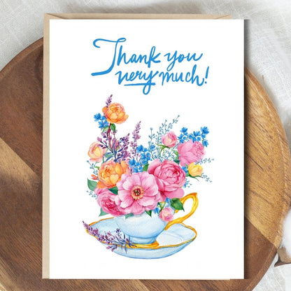 Flowers in the Cup Thank You Card