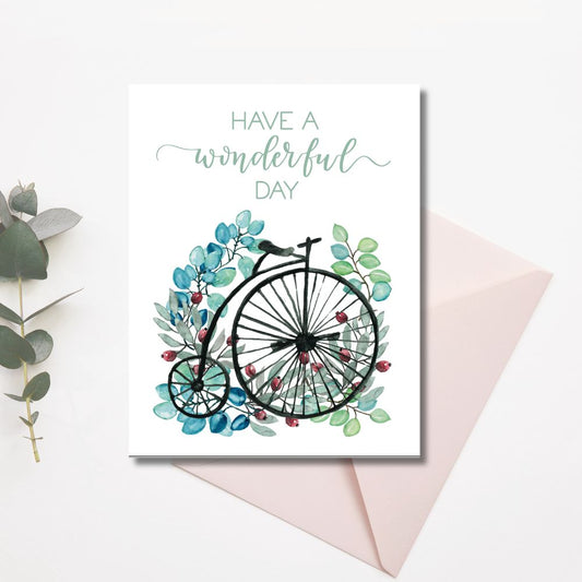 Bike with Flowers Greeting Card