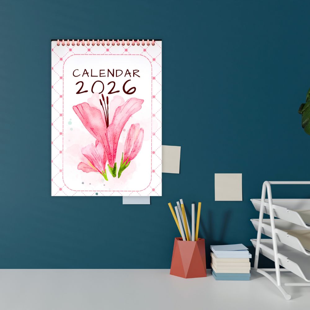 Beautiful Floral Design Wall Calendar 2026