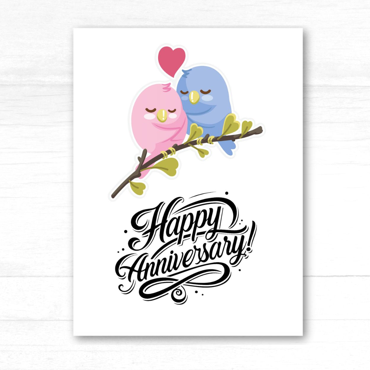 Love Birds Anniversary Card