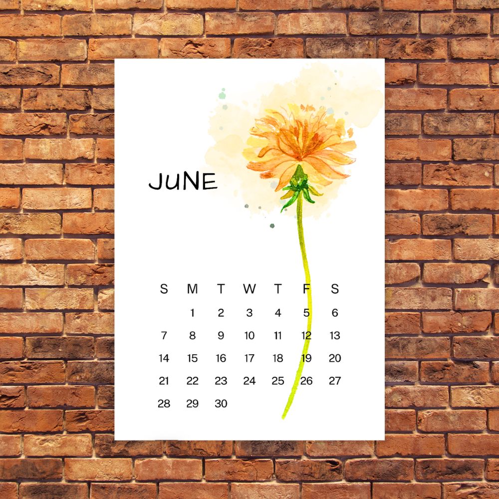 Beautiful Floral Design Wall Calendar 2026