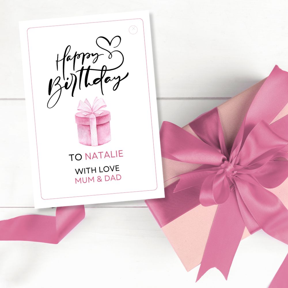 WITH LOVE LARGE PERSONALISED GIFT TAG