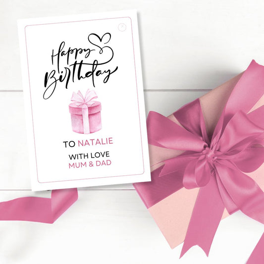 WITH LOVE LARGE PERSONALISED GIFT TAG