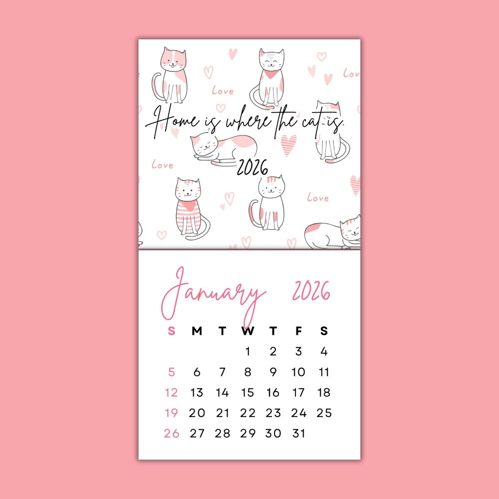 CATS TEAR-OFF CALENDAR 2026