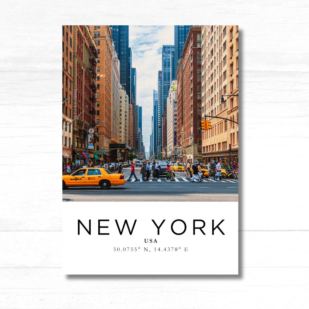 New York Coordinates Poster
