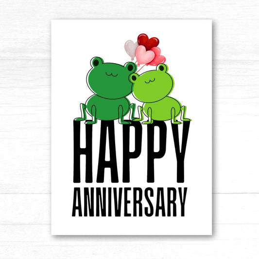 Froggy Anniversary Card