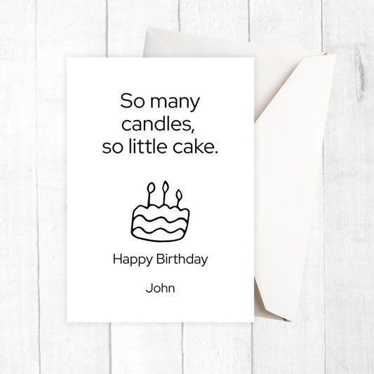 LITTLE CAKE BIRTHDAY PERSONALISED CARD
