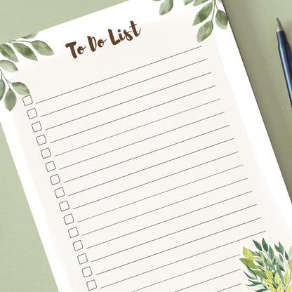 FLORAL TO DO LIST A6 NOTEPAD