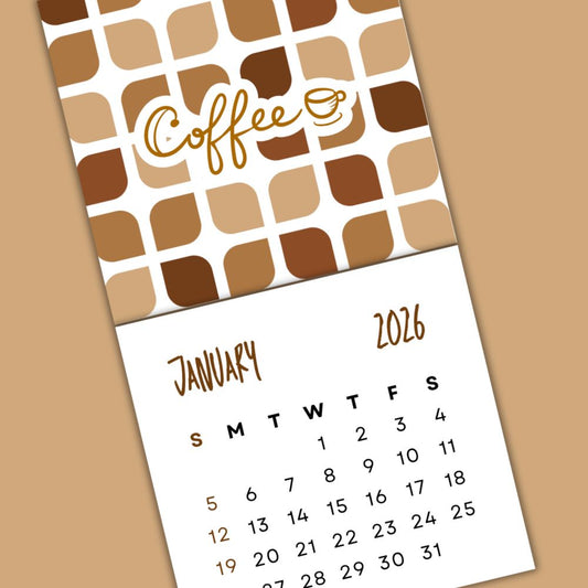 COFFEE TEAR-OFF CALENDAR 2026