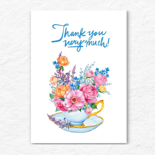 Flowers in the Cup Thank You Card