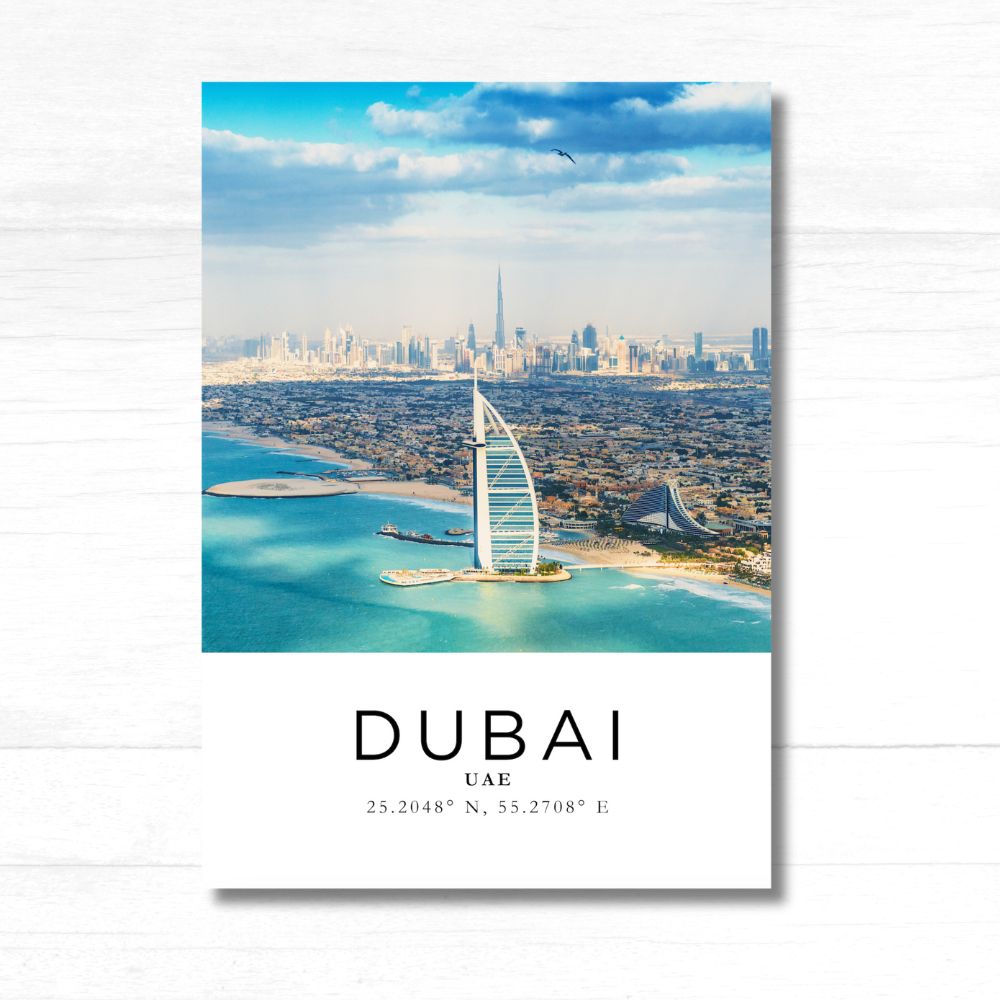 Dubai Coordinates Poster