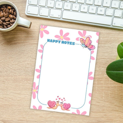 CUTE SNAIL PERSONALISED A6 NOTEPAD