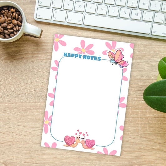 CUTE SNAIL PERSONALISED A6 NOTEPAD