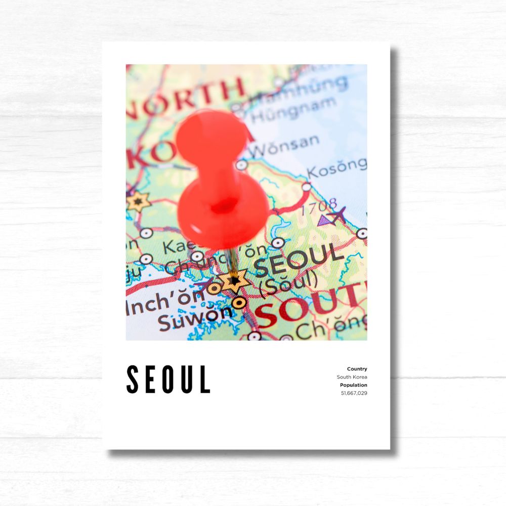 Seoul Map Poster