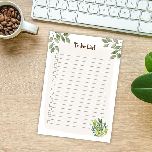 FLORAL TO DO LIST A6 NOTEPAD
