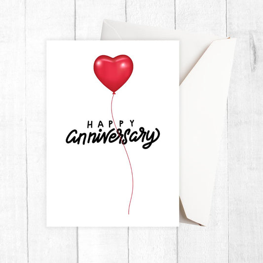 HEART BALLOON ANNIVERSARY CARD