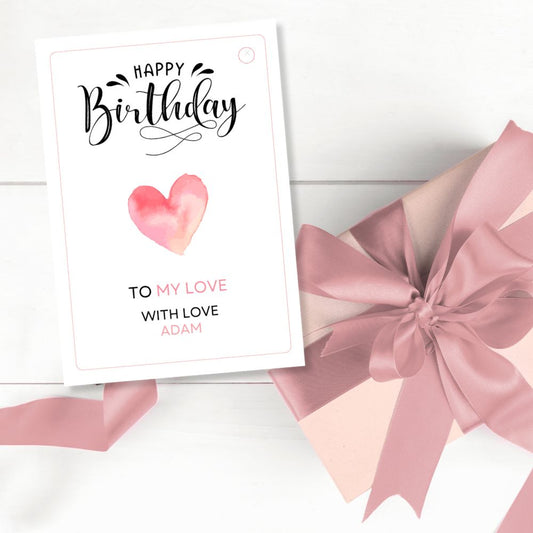 PINK HEART LARGE PERSONALISED GIFT TAG