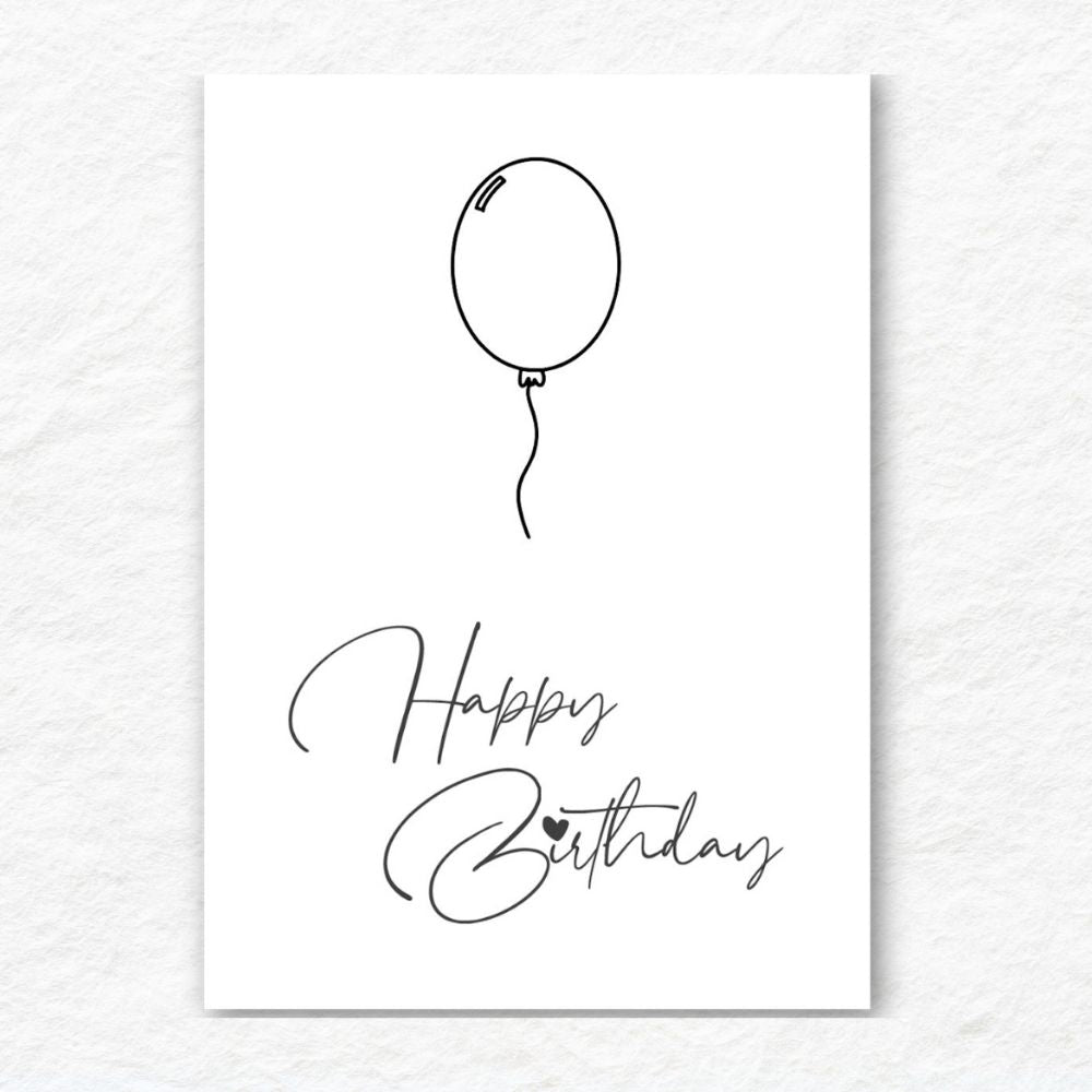 Minimalist Birthday Card with clean design by ANEA