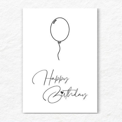 Minimalist Birthday Card with clean design by ANEA