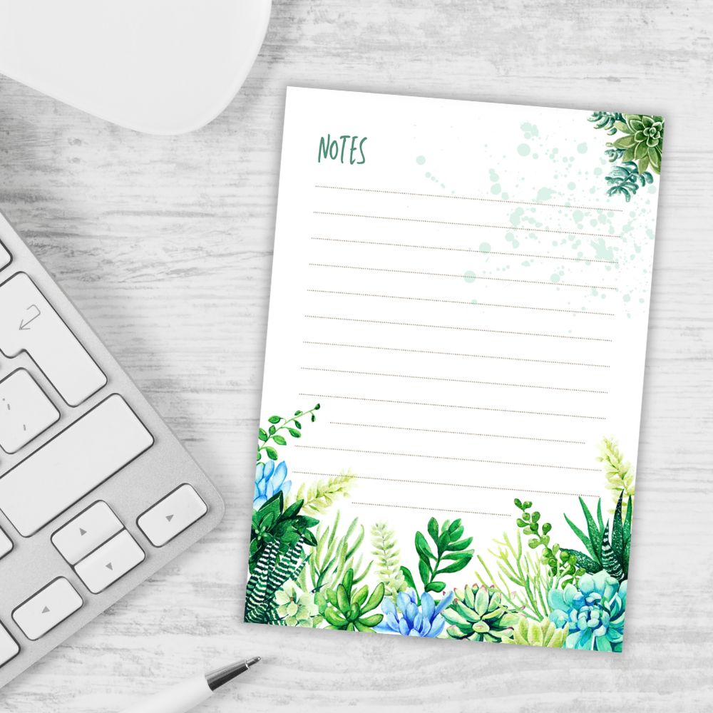 Botanical Design A6 Notepad – Compact notepad by ANEA featuring elegant botanical illustrations with lined space for writing or note-taking.