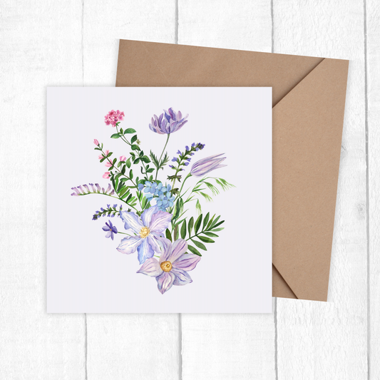 Our Floral Birthday Card bursts with vibrant blooms, delicately illustrated to brighten any day. Perfect for birthdays, thank-yous, or just because, it’s a beautiful keepsake they’ll cherish long after the moment has passed—no watering required.