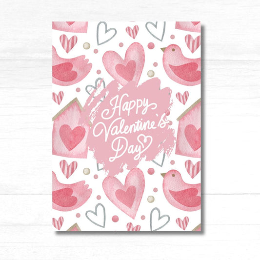 Birds & Hearts Valentine's Card