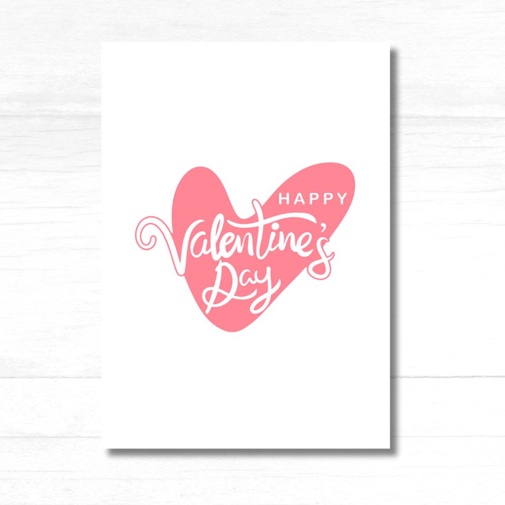 Happy Valentine Card with festive red and pink hearts design for expressing love — ANEA greeting card