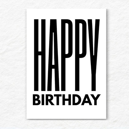 Minimalist Simple Bold Birthday Card with clean design and modern typography by ANEA. Minimalist Bold Happy Birthday You Card
