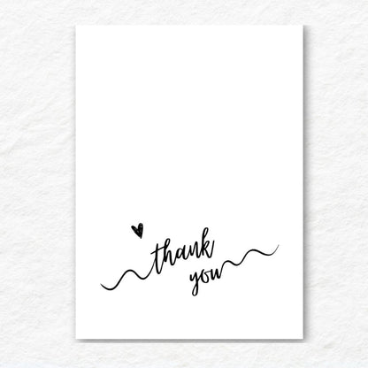Minimalist typographic Thank You Card with elegant text design by ANEA