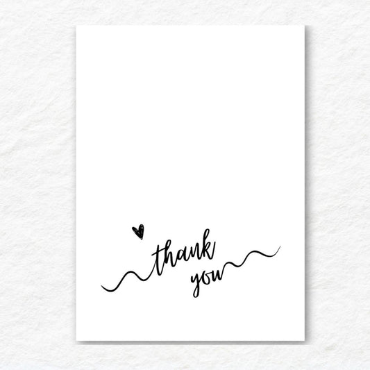 Minimalist typographic Thank You Card with elegant text design by ANEA