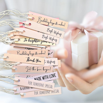 PERSONALISED PASTEL SLIM GIFT TAG SET